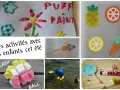 Des activités pendant les vacances scolaires : peinture gonflante, perles à repasser, fusée, bateaux, maracas.