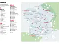 Carte de France avec des régions touristiques et des points d'intérêt, idéale pour une sortie avec les enfants.