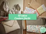 Sacs à cordon, trousses et pochettes : 10 idées de couture utile pour la maison, parfaites pour débuter.