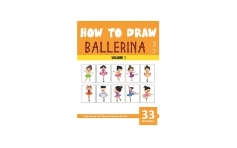 Un livre pour apprendre le dessin danseuse facile, avec 10 exemples de petites ballerines et 33 tutoriels.
