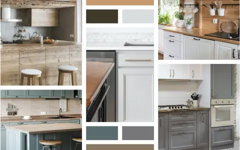Inspiration pour une rénovation cuisine rustique : bois brut, tons terreux, et touches modernes.
