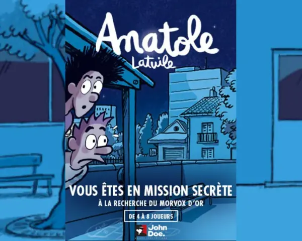 L'escape game Anatole Latuile vous plonge dans une mission secrète pour retrouver le Morvox d'Or. Deux enfants intrigués observent la scène.