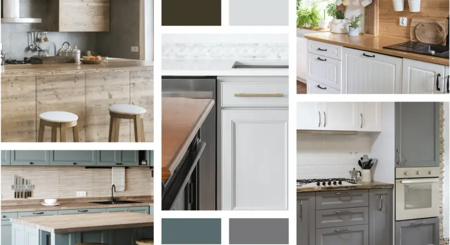 Inspiration pour une rénovation cuisine rustique : bois brut, tons terreux, et touches modernes.