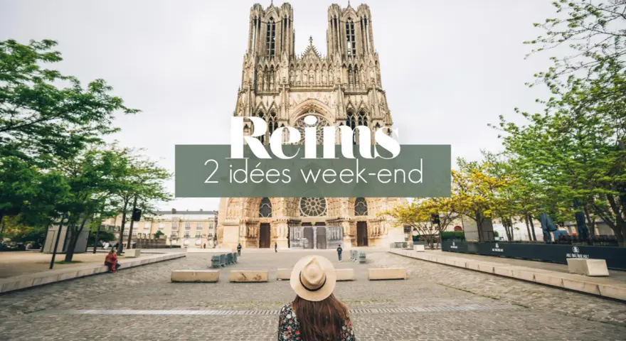 Vue de la cathédrale de Reims. Idéal pour une activité enfant à Reims, ce lieu offre de belles découvertes.